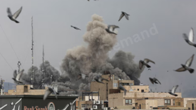 Map showing Iran Israel conflict escalation