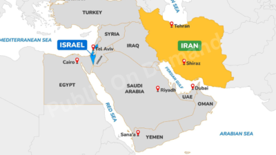 Middle East geopolitical tensions map