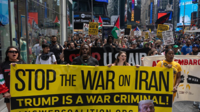 New York protest against US Israeli attacks on Iran