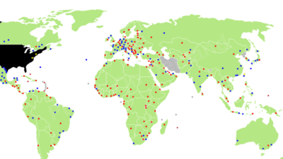 global diplomatic missions map