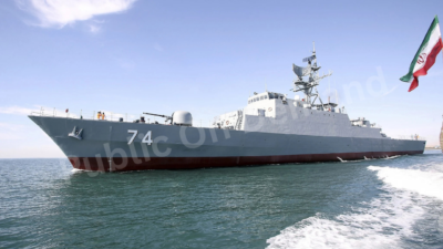 Iranian warship sailing in the Persian Gulf