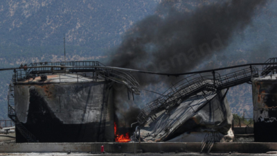 Fires and Damage in Tehran